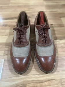 lata 1940. Vintage Spectator wentylowane buty siatkowe lata 40. - Zdjęcie 1 z 20