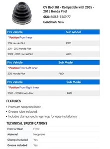CV Joint Boot Mevotech DX655 - Picture 1 of 3