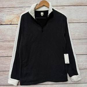 Sweet Tailor Sweatshirt Herren M schwarz weiß Viertelreißverschluss Stehkragen Pullover neu mit Etikett - Bild 1 von 9