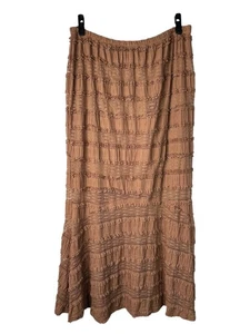 Fashion Nova Nobody Like Me Spitzenrock Gr. 3X Mokka Cottagecore Bauern Boho - Bild 1 von 11