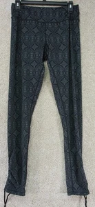 Kyodon Geometric Pattern Leggings Women’s Size Medium Black Gray - Picture 1 of 11
