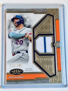 2024 Topps Tier One Pete Alonso Game Used Jersey Relic /199 New York Mets - Foto 1 di 2
