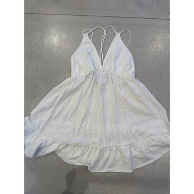 ASOS 100% хлопок натуральное волокно Angelcore Fairycore белое платье Cottagecore (H) - Изображение 1 из 4