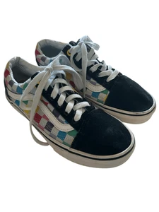Vans Unisex Old Skool Rainbow Checkerboard Sneaker Shoes Size Womens 6.5 Mens 5 - Picture 1 of 8