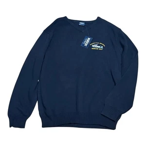 James Harvest Sweater Mens XL Navy Blue Hamilton Beach Rescue Unit Boat Pullover - Picture 1 of 9