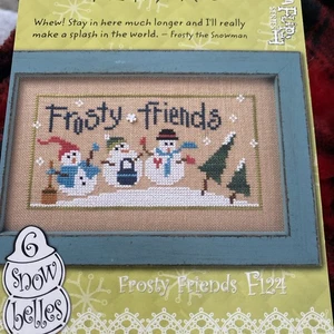 lizzie kate Kreuzstichmuster 6 Schneebellen F124 Frosty Friends Schneemann Flip - Bild 1 von 1
