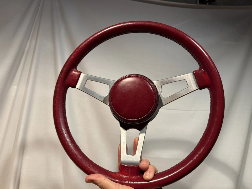 MOPAR TUFF STEERING WHEEL RED CUDA ASPEN R/T CHARGER GTX DEMON DUSTER LIL TRUCK - Image 1 of 4