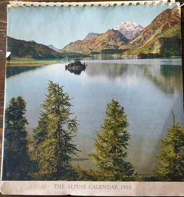 Vintage 1990 Kalender Alpenschweiz Siber Hegner Zürich Schweizer Alpen Promo - Bild 1 von 4
