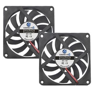 2x 2Pin Brushless Fan 8cm 80x80x10mm 80mm Computer Case Cooling Fan 5V 12V - Picture 1 of 12