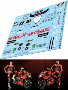 1/12 Decals per Ducati Panigale V4R SBK 2025 Bautista Bulega TBD1129 - Foto 1 di 1