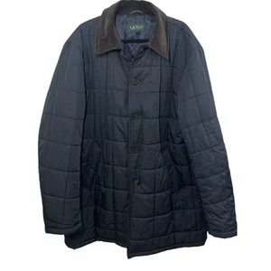 Lauren Ralph Lauren Jacke 50L Marineblauer Barn Chore Mantel Cordkragen Preppy - Bild 1 von 9