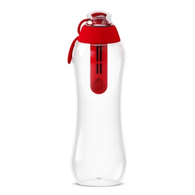 Trinkflasche mit Filter 0,7 L, Rot - Wasserflasche mit Wasserfilter, BPA-Frei... - Bild 1 von 4