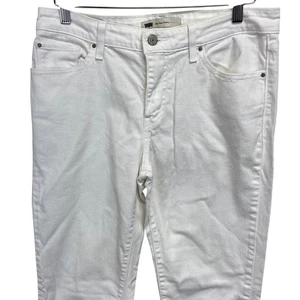 Levi's Mid Rise Skinny Jeans weiß Damen 12 M 31 x 32 (32 x 29) Knöchel Denim - Bild 1 von 12