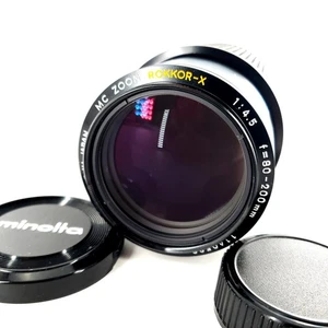 Minolta MC Zoom Rokkor-X 80-200mm f/4.5 Lens w/ Caps Manual Focus Tested - Picture 1 of 8