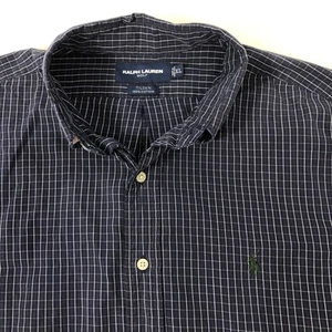 Ralph Lauren Golf Tilden Shirt Men's XL Blue Plaid Button Down Green Pony - Picture 1 of 13