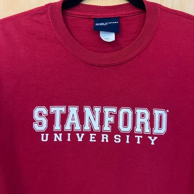 Camiseta MV Sport Para Hombre De Colección Y2K Universidad de Stanford Talla Pequeña Roja SP EXC Foto 1 de 4