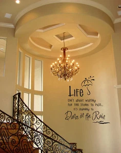 CALCOMANÍA DE PARED DE VINILO DANCE IN THE RAIN PEGATINA PARA EL HOGAR CON LETRAS DECORACIÓN PARA EL HOGAR ARTE DE PARED - Imagen 1 de 2