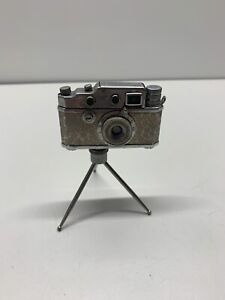 Vintage Silver Lumix Photo Lite Tri Pod Camera Lighter Japan Untested As Is