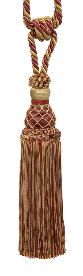 Corbata DECOPRO, Color # 1253 - Borgoña Oro Rojo [Se vende individualmente] Foto 1 de 1