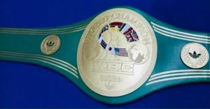 NUEVO CINTURÓN RÉPLICA CAMPEÓN MUNDIAL CMB 4 MM PLACAS DE LATÓN TALLA ADULTO CINTURÓN DE CUERO - Imagen 1 de 6