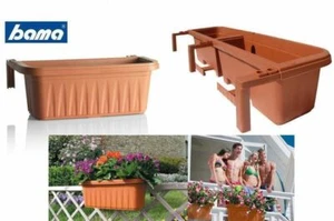 Fioriera Balcone Balconiera 60 Cm In Plastica Regolabile Rondine Terracotta Bama