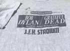 bob dylan ☠️ grateful dead alone & together vintage t shirt 7/10/87 gray xl🧖