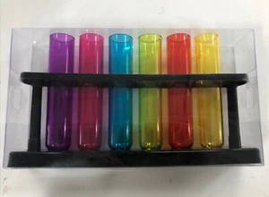 Darice Plastic Test Tube In Tray Decoration 6pc 4.5 x 1” - Picture 1 of 2