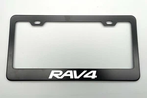RAV4  Black Metal License Plate Frame included 2 free screw caps and caps - Picture 1 of 2