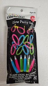 ¡Manera de celebrar! Juego de 20 piezas de fiesta brillante nuevo en paquete - Imagen 1 de 4