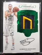 16-17 Flawless Emerald GORDON HAYWARD Patch Auto Distinguished #4/5 Jazz