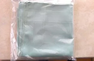 4 servilletas con patrón damasco trenzado lino poliéster verde aguamarina 17" sq de colección. - Imagen 1 de 4