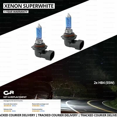 For Toyota Land Cruiser 1984-2009 Front Fog Light HB4 Xenon Headlight Bulbs Pair - Image 1 of 2