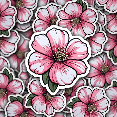 TWEED & CO. Charming Flower Vinyl Sticker - Blossom Your World with Delight