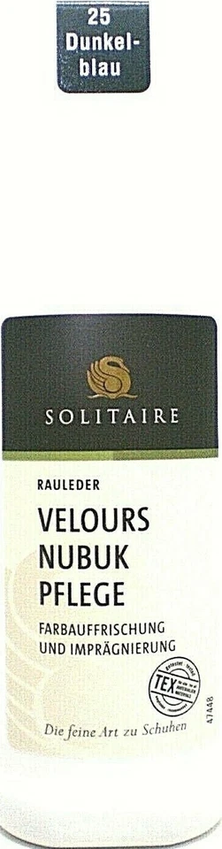 (9 /100ml)velours Nubuk Wildleder pflege Solitaire DUNKELBLAU Stic 75 Ml