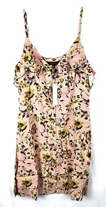 Sanctuary Women’s Sleeveless Button Down Pink Floral Dress Size Small - Picture 1 of 2