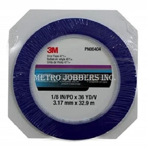 3M™ 06404 Vinyl Tape 471+, Indigo, 1/8 in x 36 yd, 5.3 mil 6404 - Picture 1 of 1