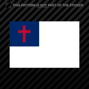 Christian Flag Sticker Self Adhesive Vinyl Christianity Cross Christendom - Bild 1 von 1