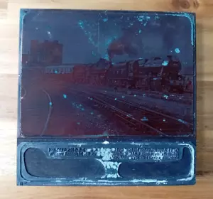 Vintage Copper Printing Block Steam Locomotives 2-8-0 No.8233 & 2-6-0 No.43106 - Picture 1 of 6