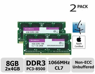  RAM 2X4G DDR3/1066MOURA4DSF/4G 8GB Kit (2x4GB) 1066MHz iMac 21.5 inch/27 Apple - Immagine 1 di 4