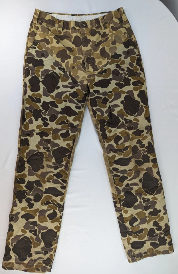 Vintage Field Pant Duck Camo GameHide Nylon Canvas Camouflage Hunting Pants 36 - Image 1 of 4