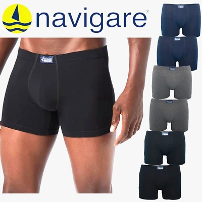 6 boxer uomo NAVIGARE cotone bielastico mutande elastico interno blu nero 573