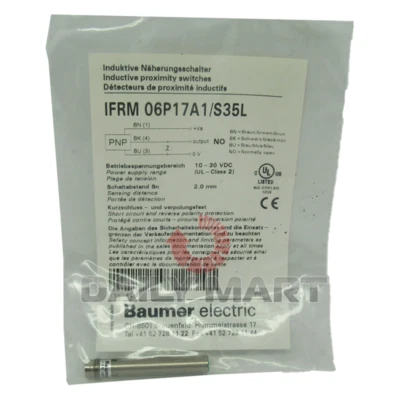 New In Box BAUMER IFRM 06P17A1/S35L Proximity Switch Sensor - Image 1 of 3