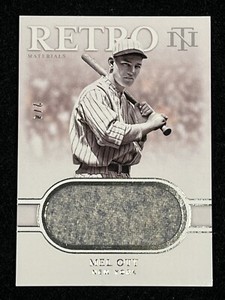 2020 Panini National Treasures Retro Materials 2/4 Mel Ott #RM-MO HOF MINT