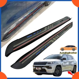 Fits for Jeep Compass 2023 2024 Fixed Running Boards Side Steps Pedals Nerf Bar - Picture 1 of 15
