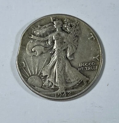 Error 1942 Walking Liberty 50C (#21266) Bonito clip recto Foto 1 de 2