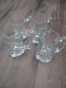 4 PC Budweiser Beer Glass  Mugs New - Picture 1 of 11