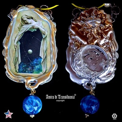  jewelry necklace protective talisman pendant magic amulet charm spells sun moon - Image 1 of 4