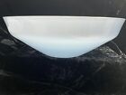 VTG MCM BLUE frosted interior over clear glass, unusual shape, unmarked