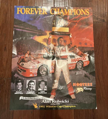 Póster de carreras Alan Kulwicki Hooter Forever Champions NASCAR Memorial Winston Cup Foto 1 de 4