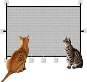 Cancello per Gatti per Porta, Cancello a Prova Di Gatto per Scale, Barriera Pieg - Foto 1 di 9